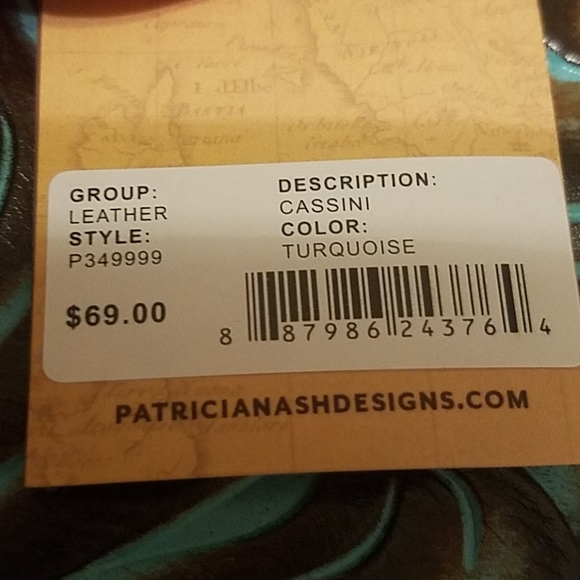 Patricia Nash Cassini tooled large floral NWT - Picture 4 of 4